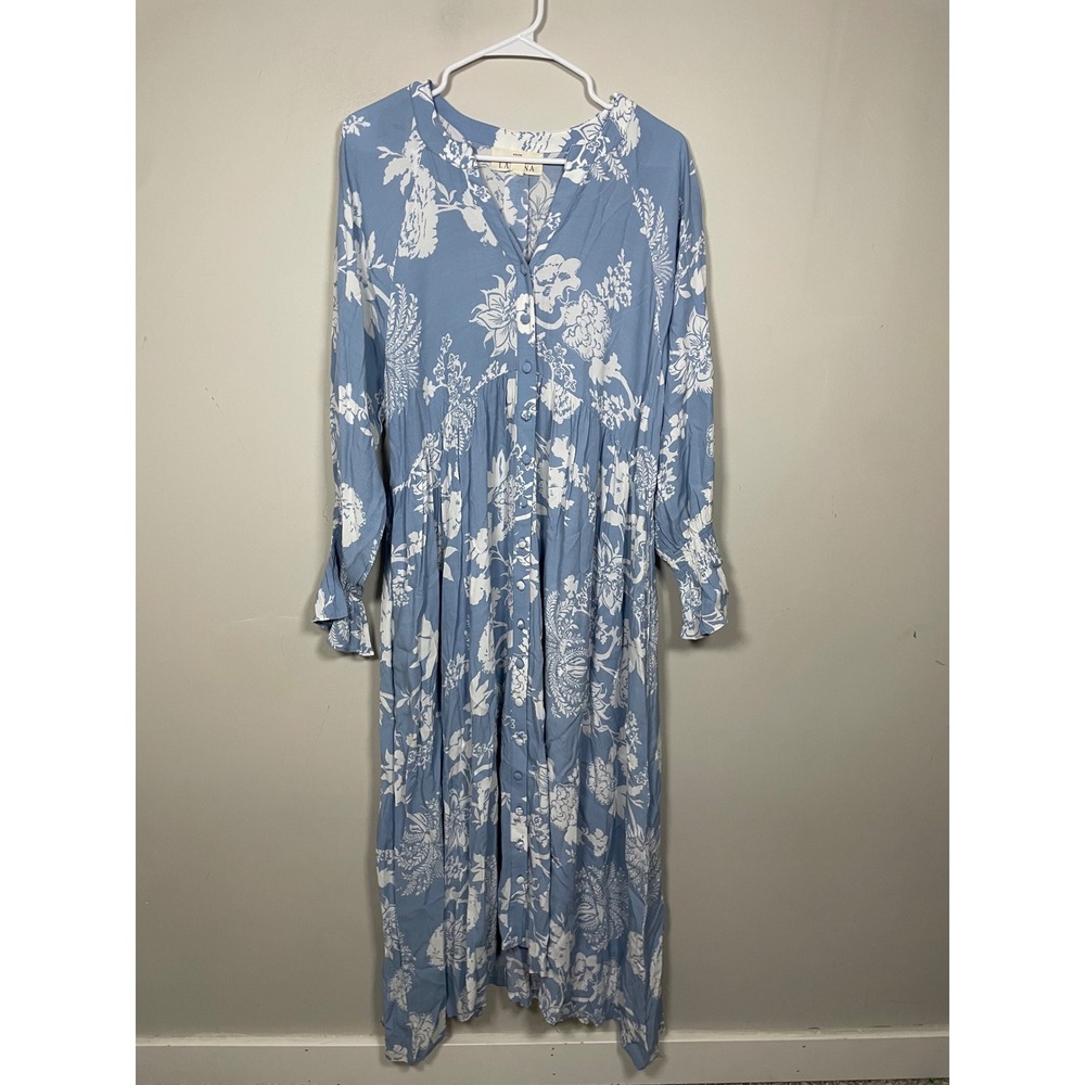 House of Lacuna Tuscany Boho Dress Paisley Print Size Medium Modest Feminine - Picture 2 of 12